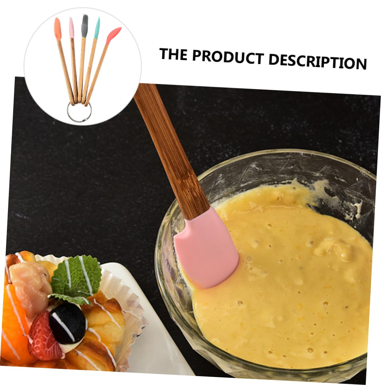 BESTOYARD 15piezas Utensilios De Para Hornear Mango De Espátulas y Rasquetas Para Repostería Para Cocinas y Panadería