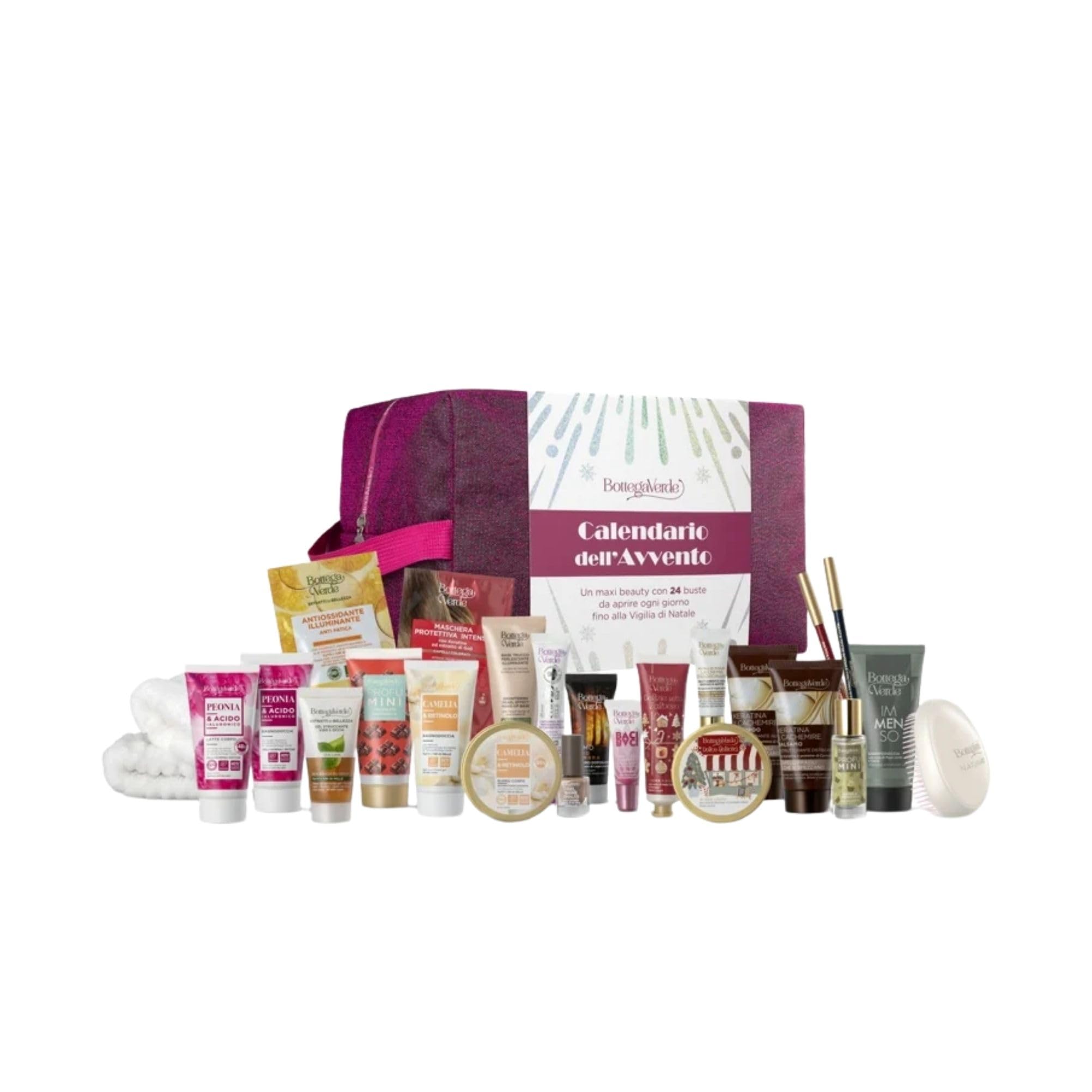 Bottega Verde - Calendario dell’Avvento 2025, Maxi Beauty con 24 Sorprese Giorno per Giorno, Shampoo, Creme, Profumi e Make-up, Idea Regalo Natale