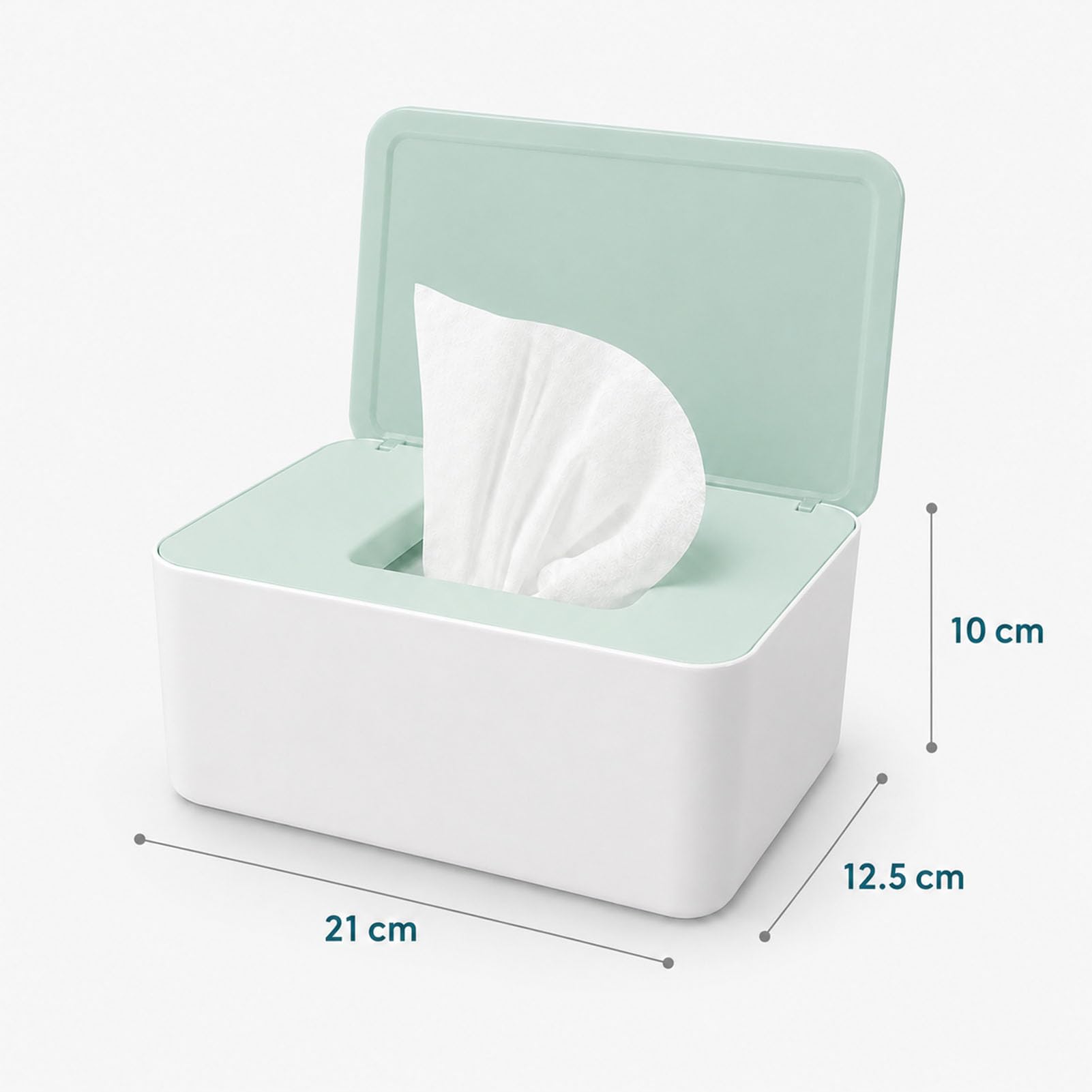 Porta Scatola Per Salviette Porta Scatola Dispenser Scatola Per Salviettine Scatola Porta Salviette Umidificate Può Essere Utilizzato Per La Carta Di Stoccaggio, Salviette, Verde Bianco