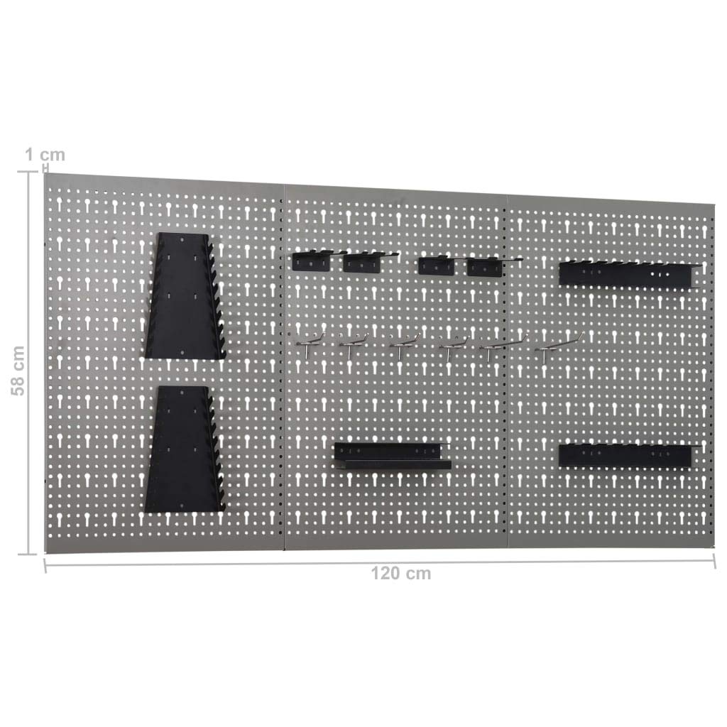 Mobili Banco de trabajo con 3 paneles de pared, banco de trabajo para garaje taller O1 decoración de muebles dormitorio