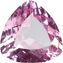 GEMHUB 10.65Ct Kunzite Gemstone for Jewelry Making Triangle Kunzite Stone Pink Kunzite Crystal Gemstone Birthstone EZK