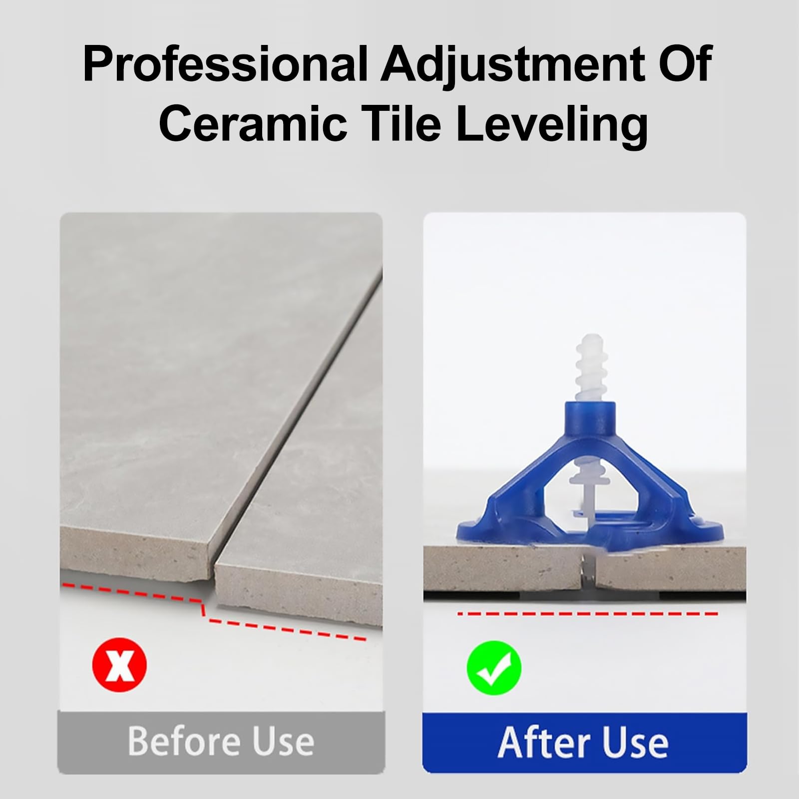 Tile Leveling System, 100 Pcs Tile Leveler Spacers, 3mm Tile Spacer Levelling System, Spiral Leveller Base - Image 4