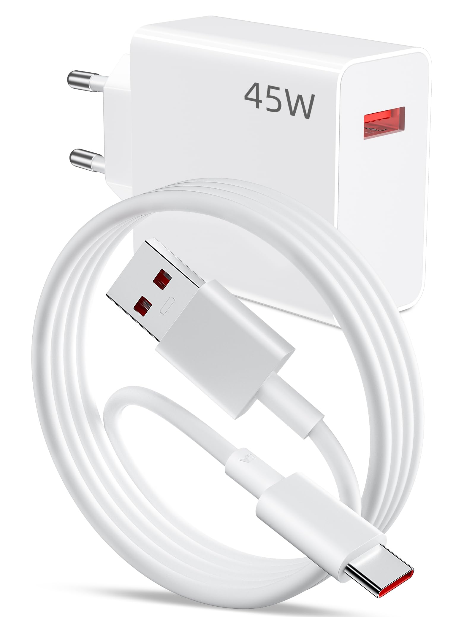 Caricatore 45W per Xiaomi Redmi Note 14 Pro 15Pro 5G,Ricarica Spina di Ricarica Rapida per