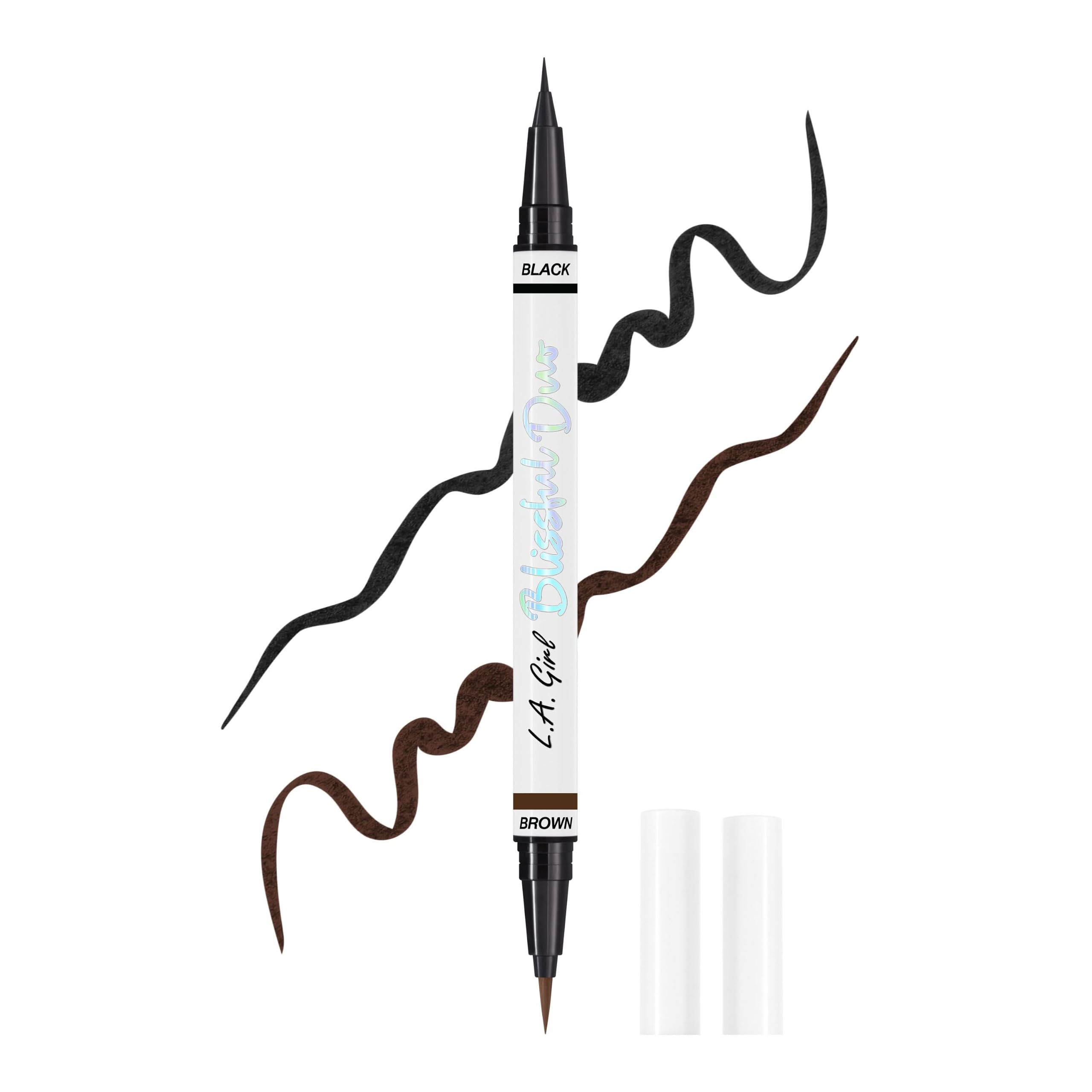 L.A. Girl Blissful Duo Liquid Eyeliner, Black/Brown G97916