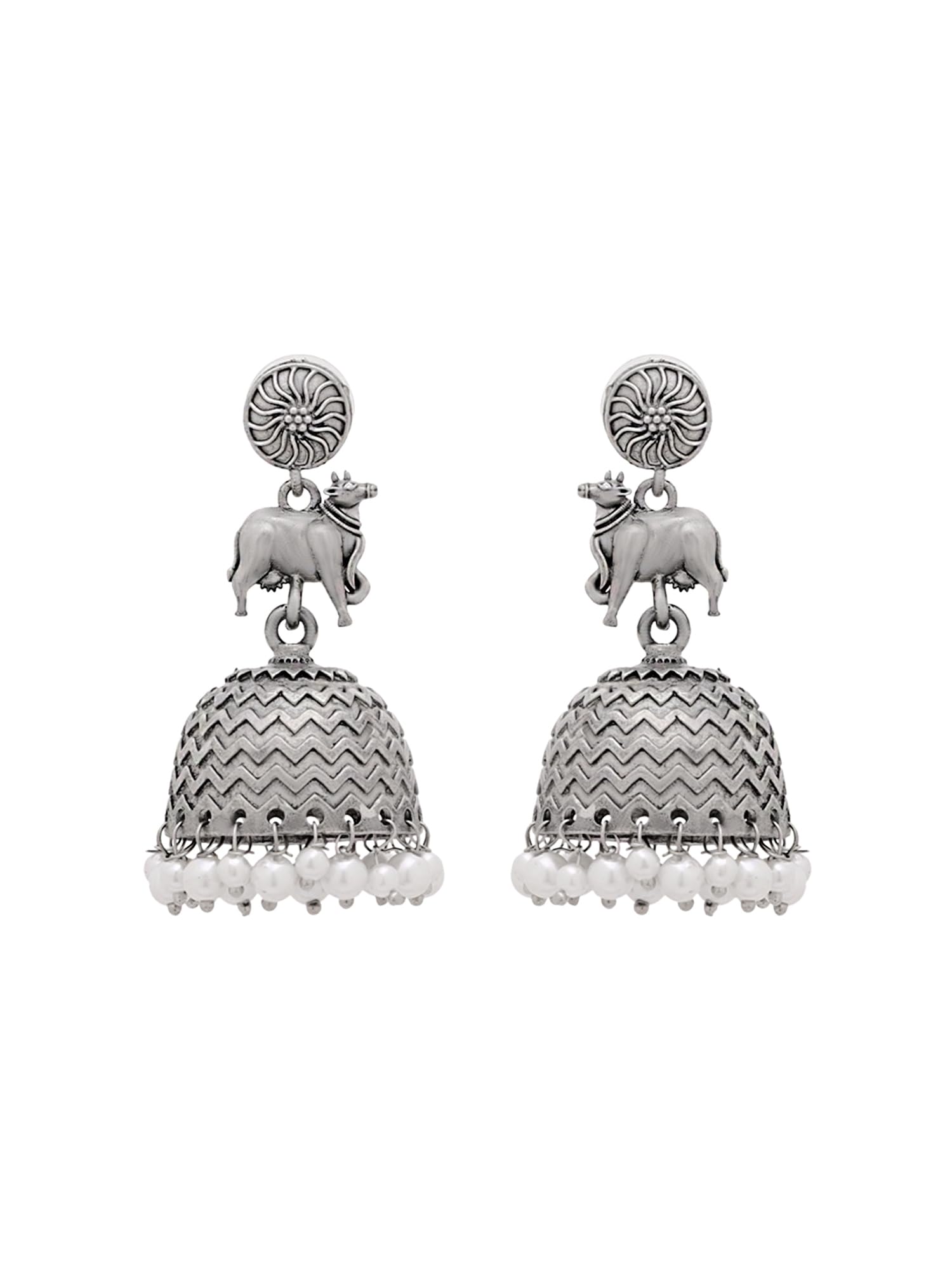 Yellow Chimes Jhumka Earrings For Women Silver Oxidised Long Jhumka Earrings | Traditional Oxidised Silver Jhumki Earrings I Birthday Gift For Girls & Women Anniversary Gift for Wife (B0D95QXHW3) Amazon Price History, Amazon Price Tracker