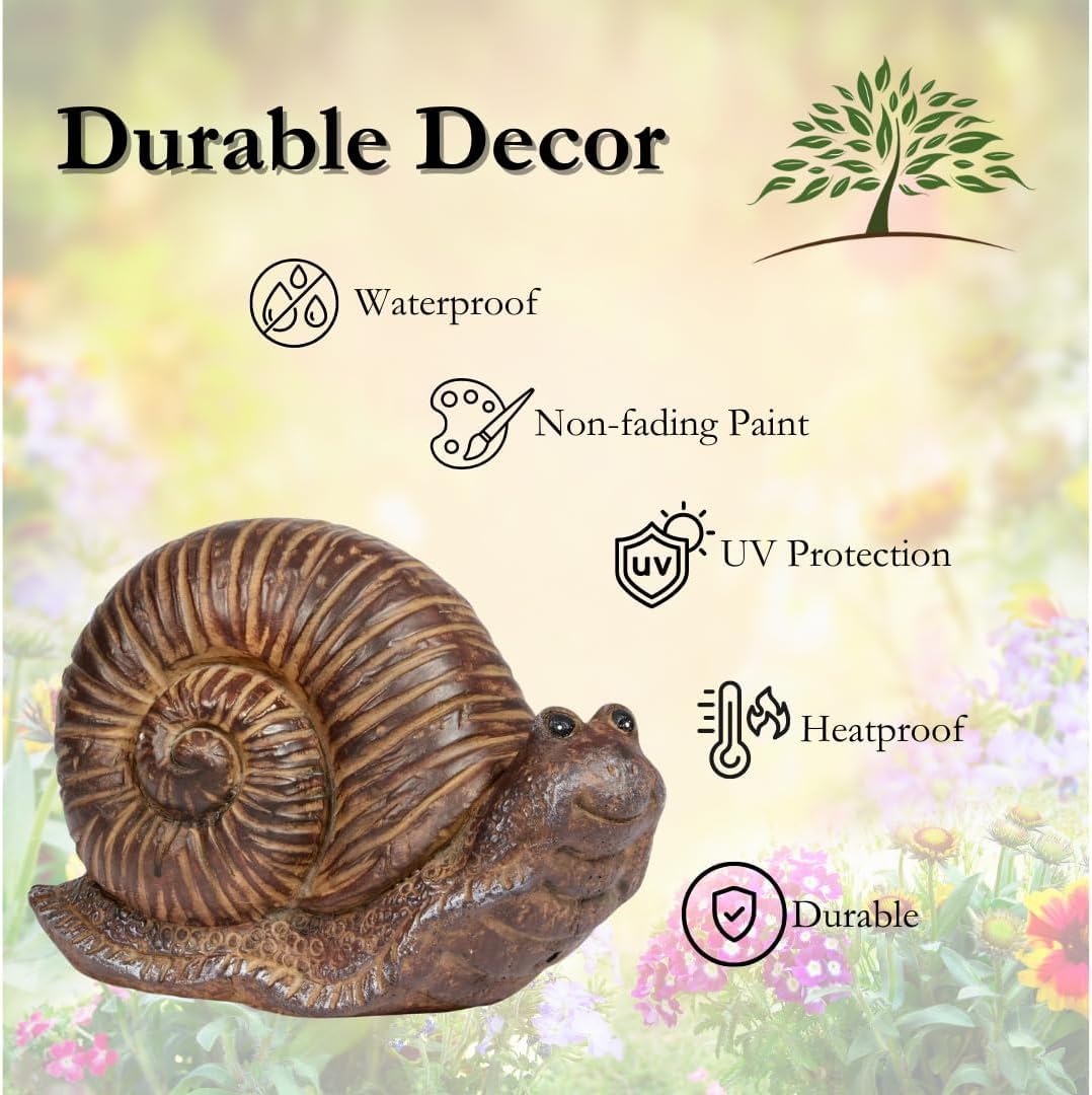 4 Farbige Schnecken-Ornamente Für Garten & Haus - Wackelaugen, Wetterfest | Mini-Deko Ca. 4 Cm