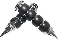 Vista 7 de Motorcycle Hand Grips Universal Spike Non-Slip Handlebar Grips Chrome Black Rubber Fit for Most Motorcycles Cruisers Motor Bikes Choppers