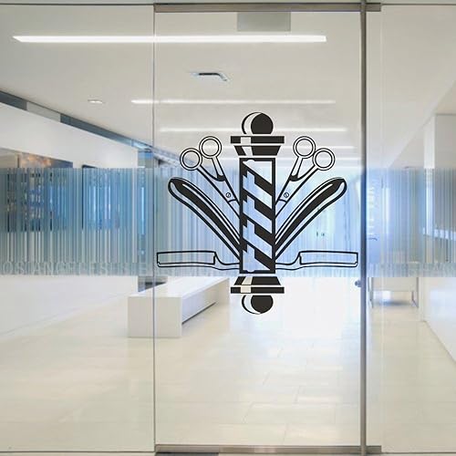 DigTour WallArt Adhesivo de vinilo alto para barra de peluquería para ventana de salón, ventana, decoración gráfica, bonita decoración gráfica