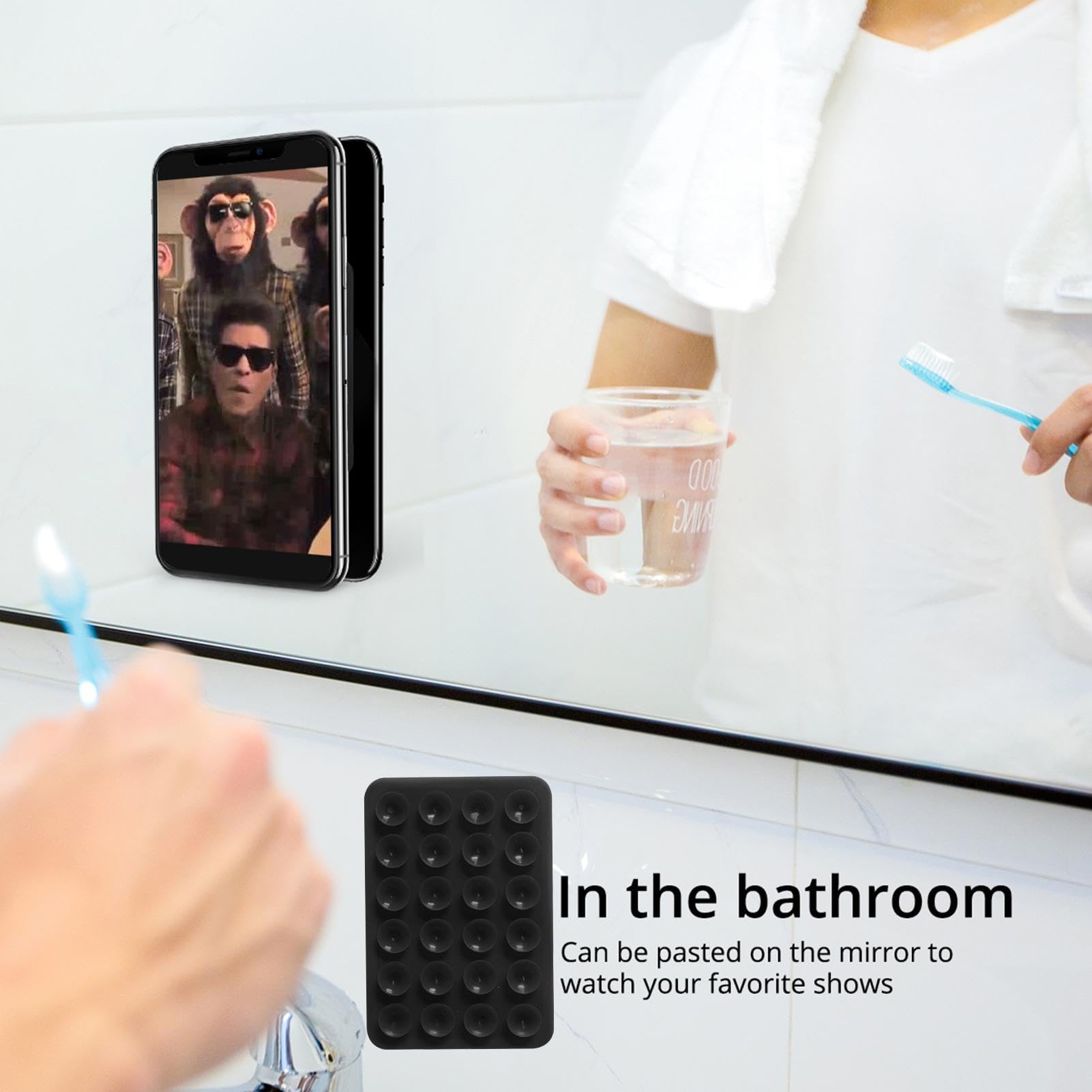 Ventouses en Silicone pour Les modèles de téléphones Portables, Support de téléphone Portable en Silicone, Ventouse pour téléphone Portable, Support antidérapant pour Selfies et vidéos, Support