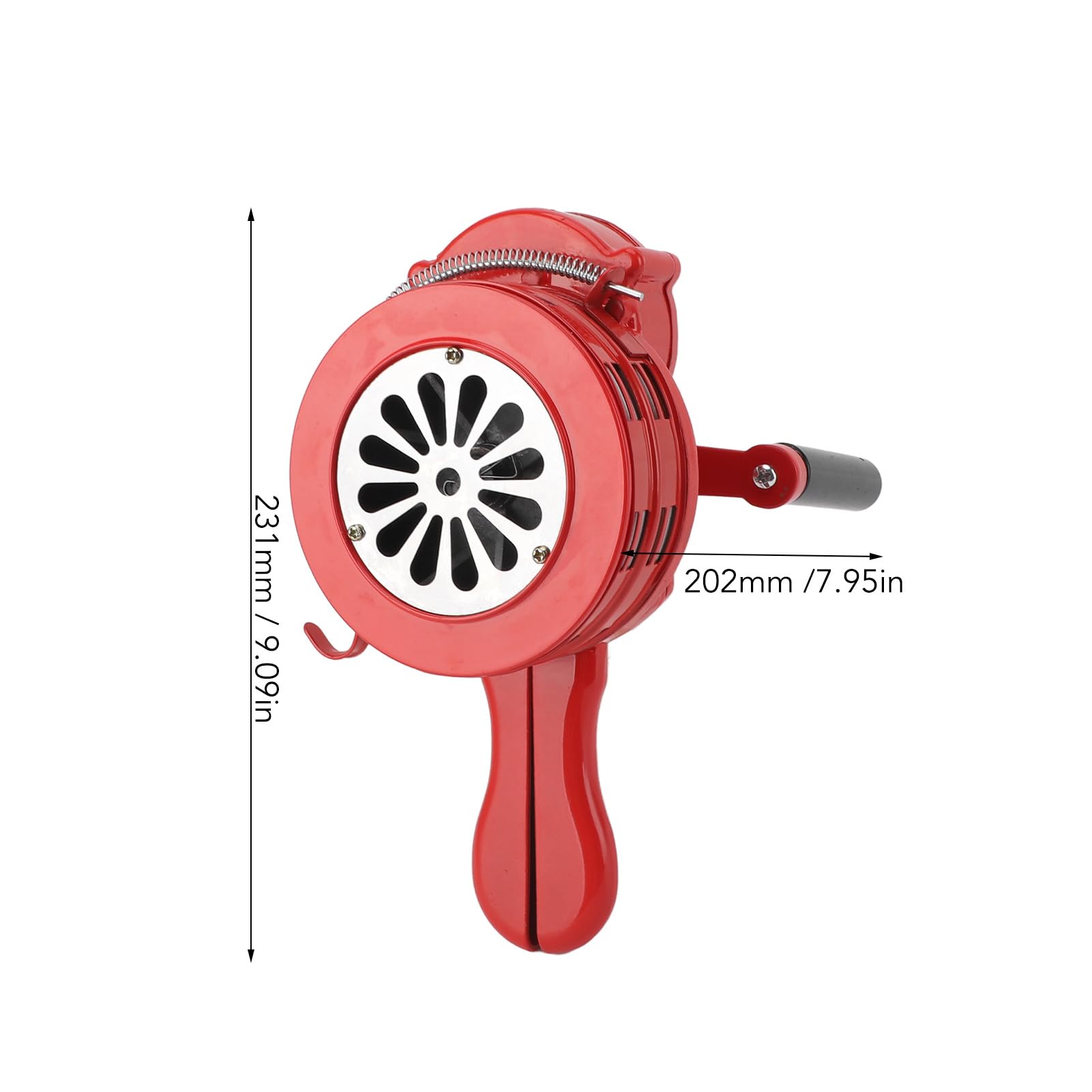 Aggiornamento 2024 Corno a Sirena a Manovella, Manovella Ad Alto Volume da 110 DB per Attacco di Incendio Improvviso di Emergenza, Allarme a Sirena Portatile Portatile, (rosso)