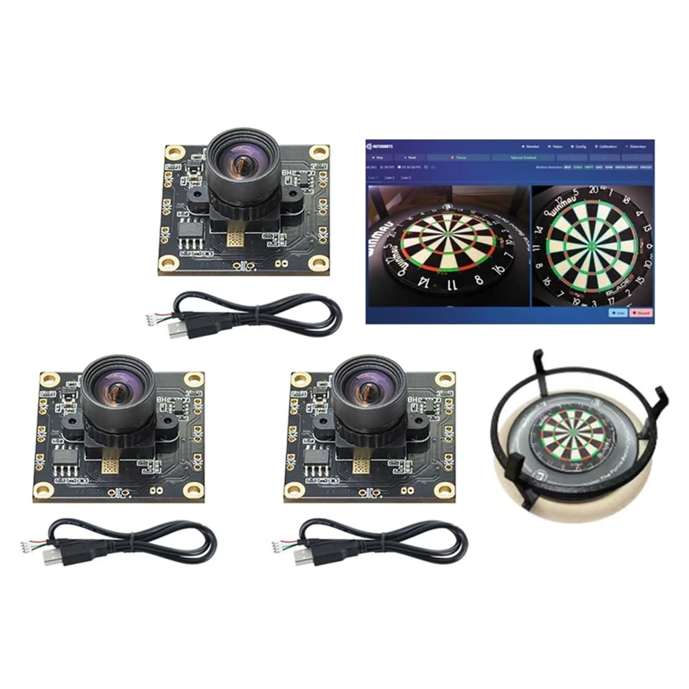 3 sztuki OV9732 100 stopni 1280 X 720 30 Fps moduł kamery do autodartów Io z kablem 2 m, rozmiar PCB: 32 x 32 mm, moduł kamery