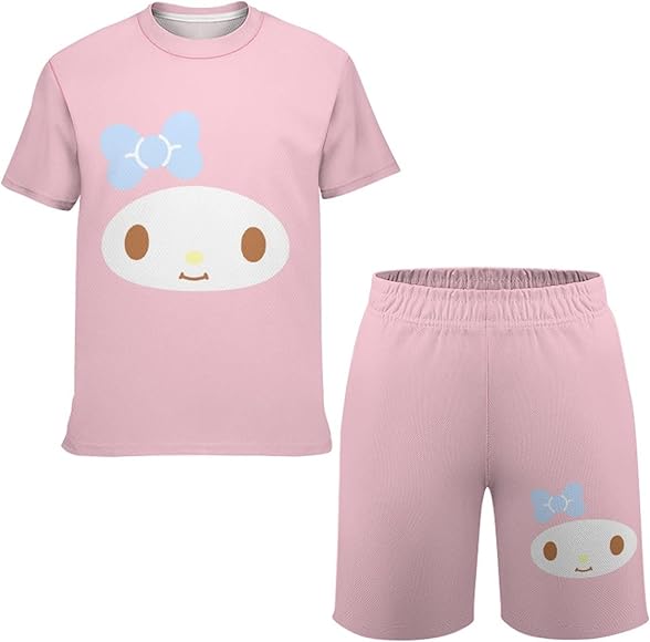 Amazon | マイメロディ ピンク 子供服 半袖Tシャツ パンツ 上下セット 