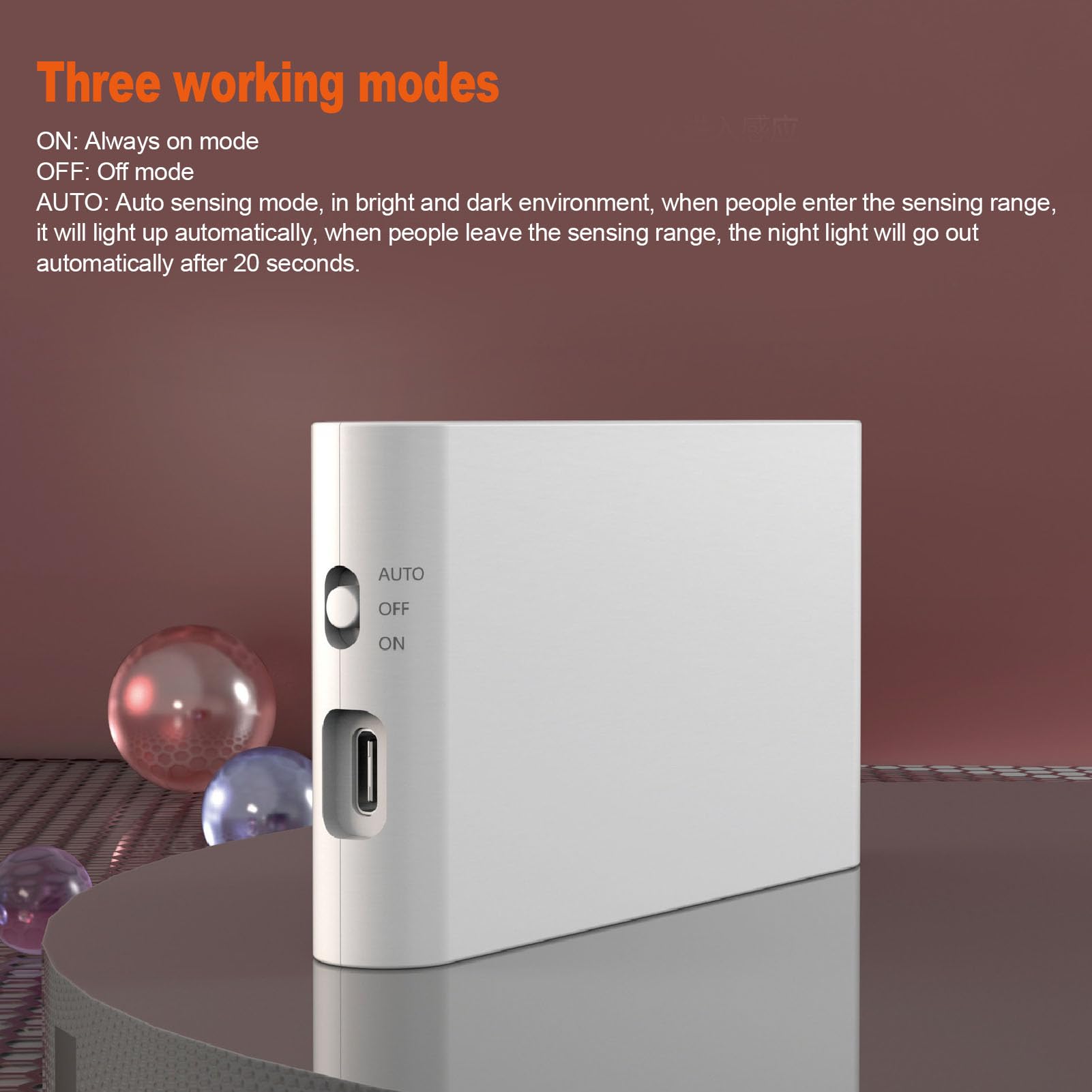 Luz Nocturna Recargable Magnética con Sensor de Movimiento con Iluminación de Doble Cara para Dormitorio, Escaleras, Pasillo, Luz Nocturna LED Inalámbrica para Uso Doméstico