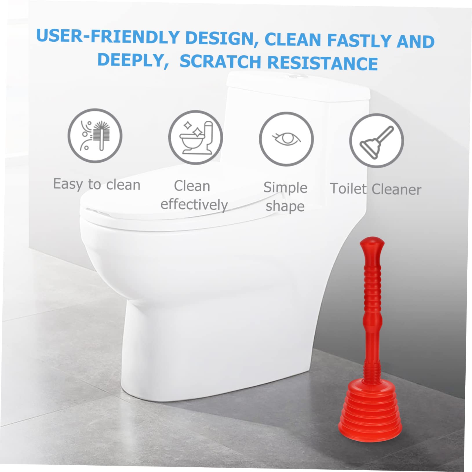 DOITOOL 2 Set Draga Fognaria Ventosa per WC Domestico Stantuffi del Lavandino del Water Detersivo WC Idropulitrice Sturatubi Sturalavandini da Bagno Detergente per Sgabelli 2 Pezzi * 2