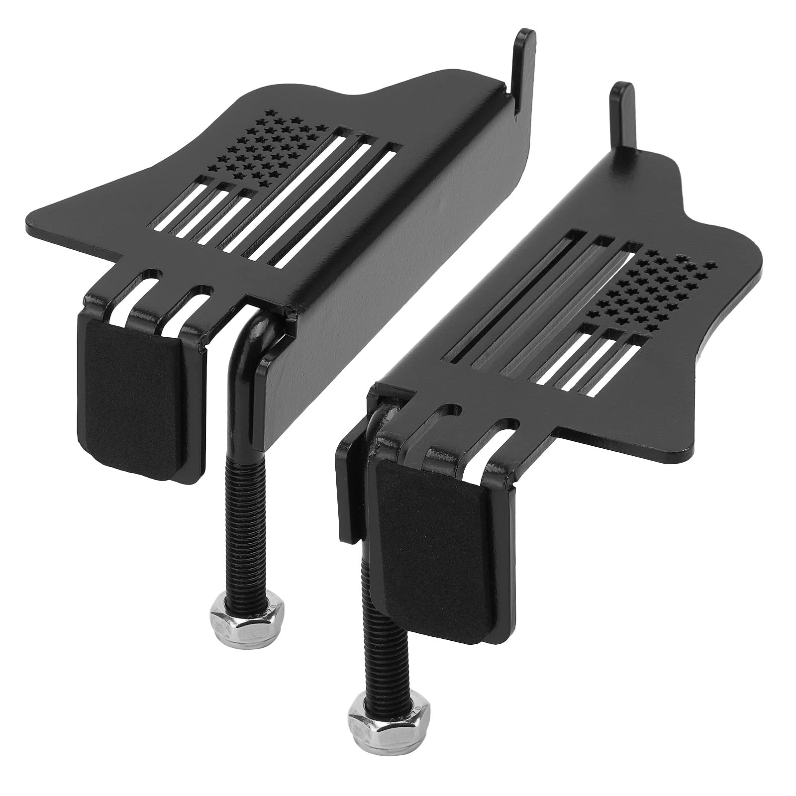 JONGCOVER JL Front Foot Pegs Door Footrest Pegs Foot Rest Pedal With U.S Flag Style For 2007-2022 Wrangler JK JKU JL JLU