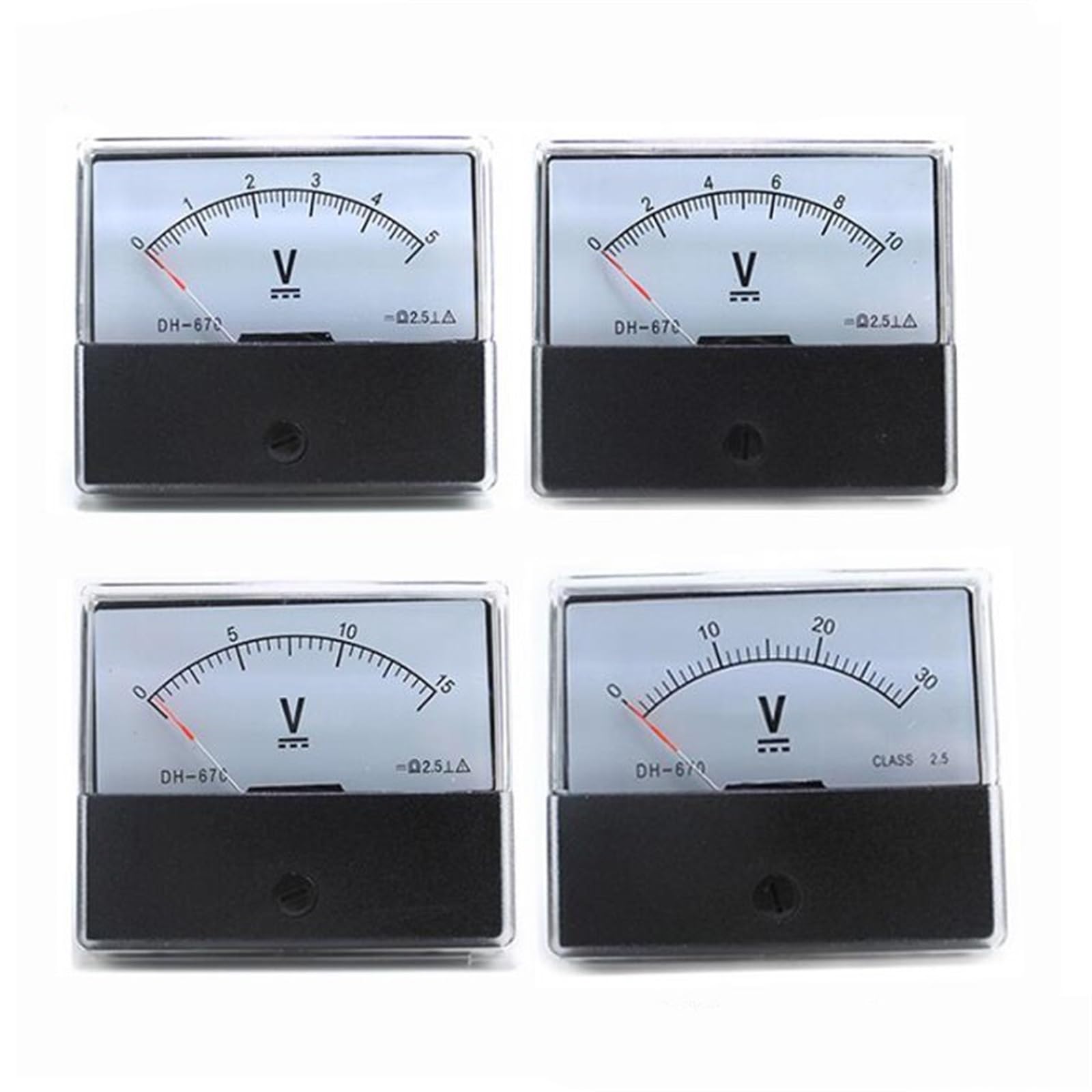 Voltmètre analogique au format 70x60mm pour tableau électrique - 7