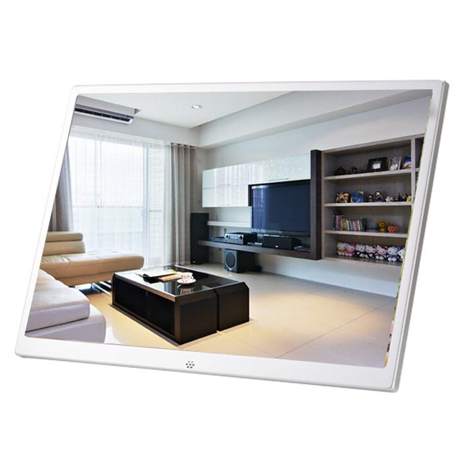 MYUYEE 12-Inch Digital Photo Frame, Silver And Black, With Looping Video And Picture Playback, Electronic Photo Album. (Silver)