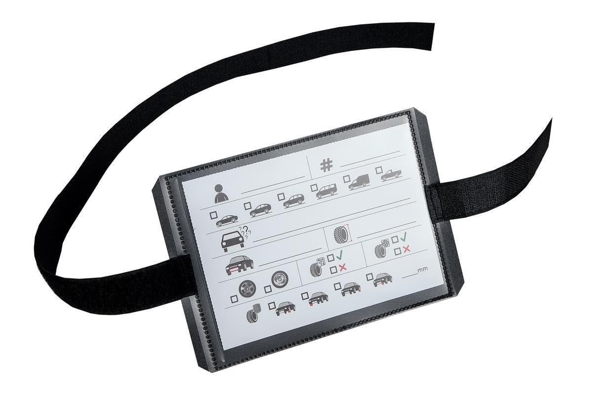 Rad-/Reifenanhänger, inkl Klettband und Etiketten, DIN A6 quer, perforiert, Schwarz, Länge 80 cm, Verpackungseinheit: 1 P/100