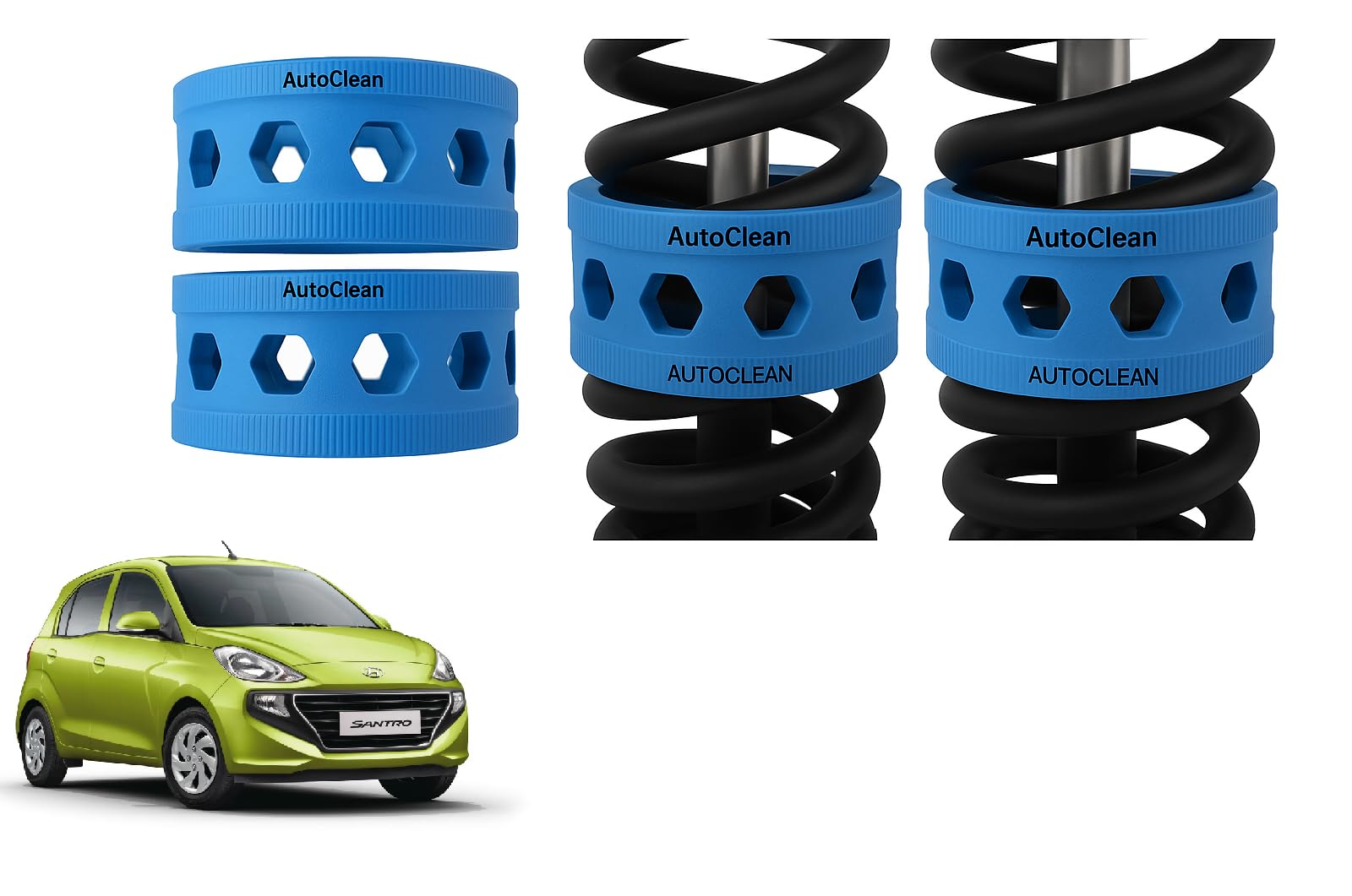 Autoclean Front Coil Spring Rubber Buffer Kit for Santro (2018-2020) | Size B | Increases Car Height, Shock Absorber & Suspension Stabilizer Cushioner-picture-24