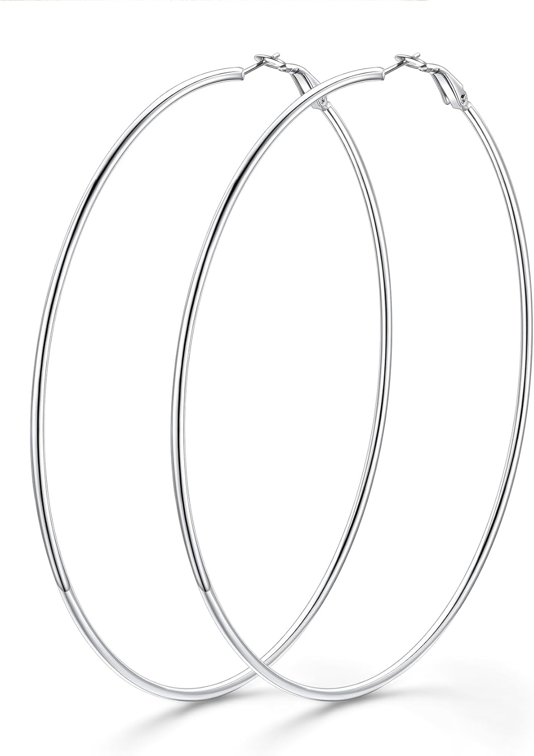 GoldChic Jewelry Grote ronde creolen voor dames, roestvrij staal, grote