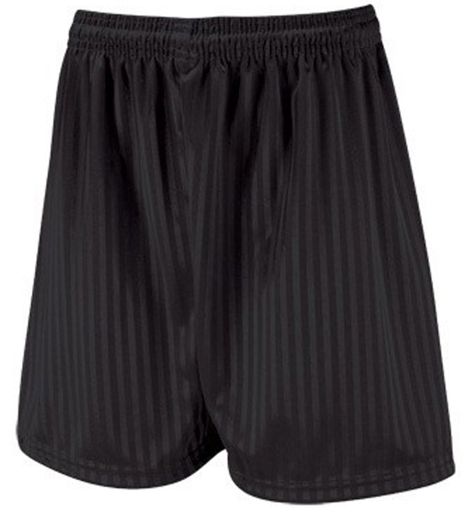 David Luke School Uniform Shadow Stripe Long Leg Boys Shorts Black 42-44"