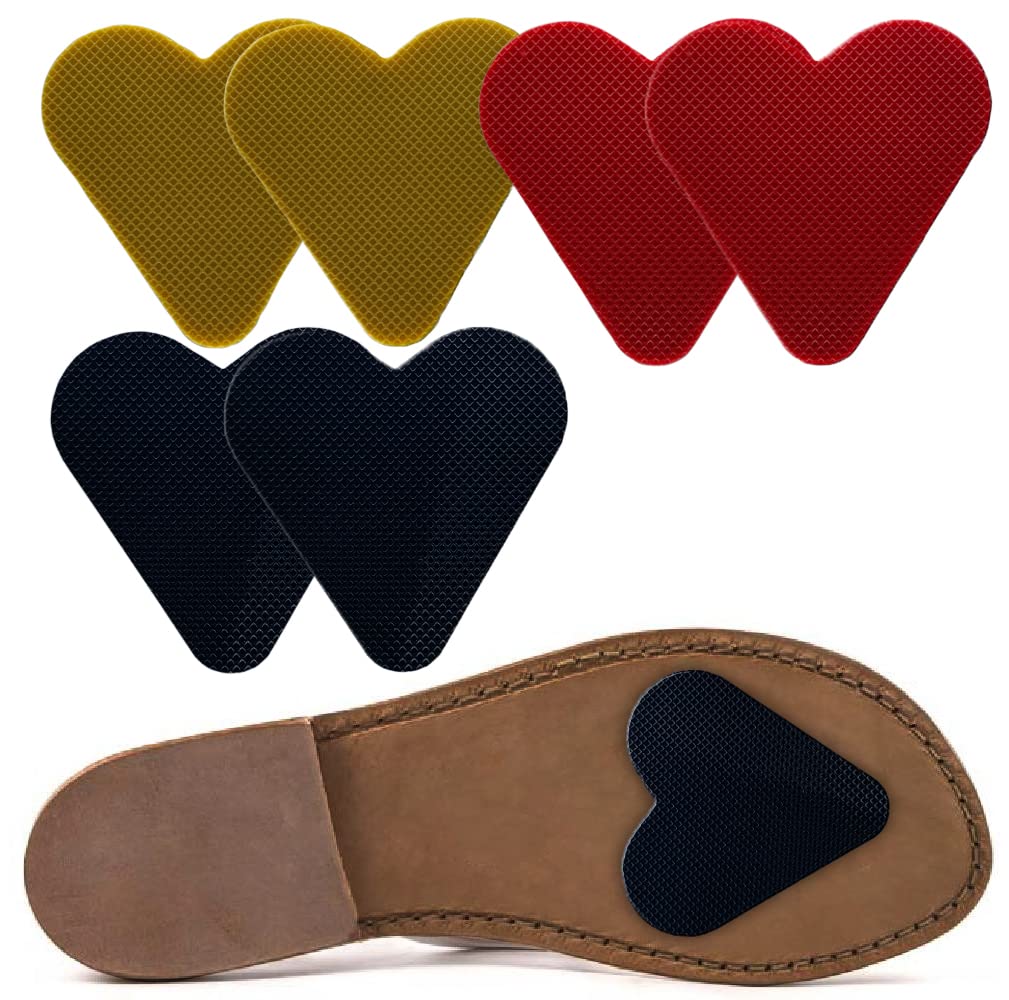 ZBLGOZBLGO Non-Slip Shoes Pads Sole Protectors Adhesive, High Heels Anti-Slip Shoe Grips(Black+Yellow+red)