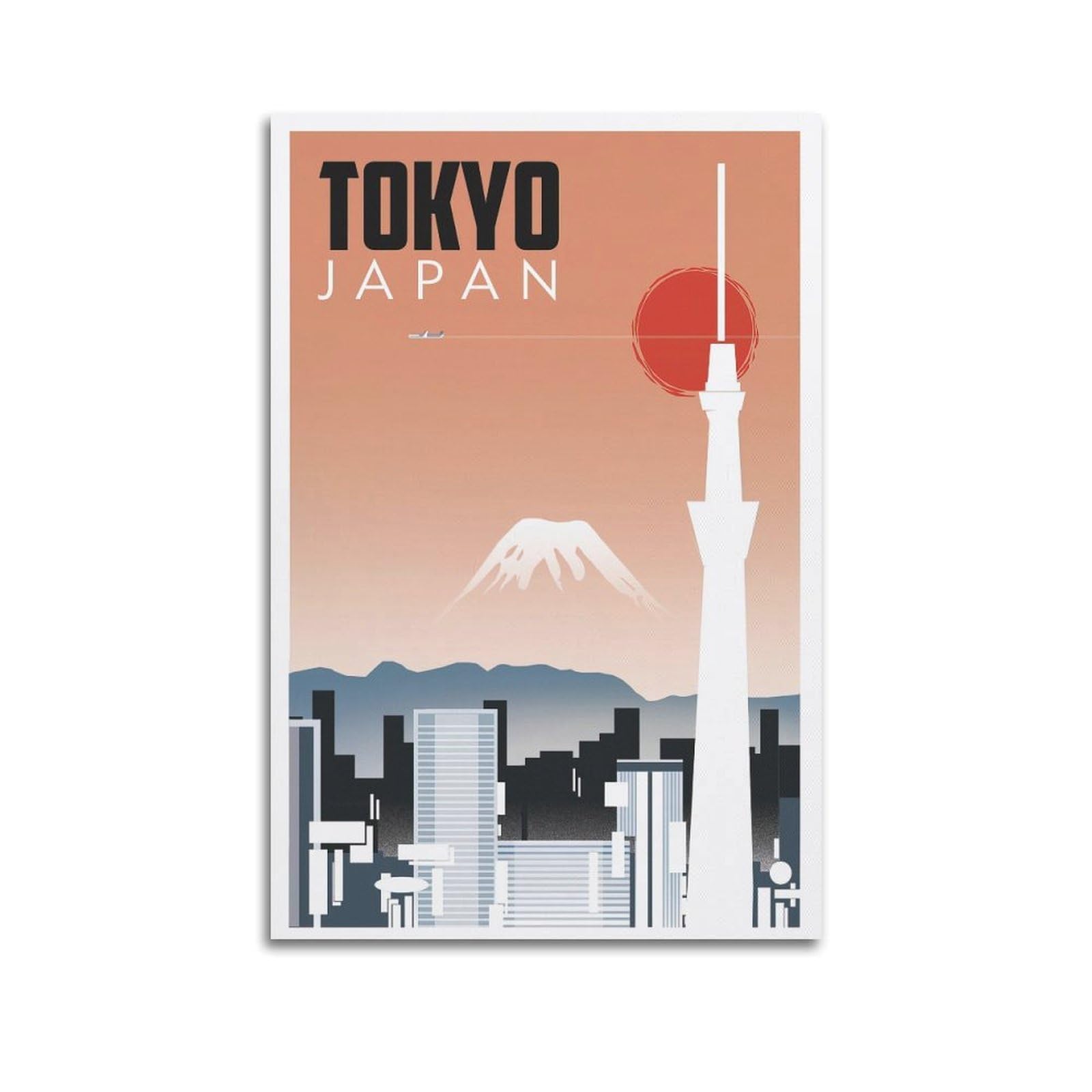 DLJGDS Vintage Travel Poster Tokyo, Japan Decorative Painting Canvas Wall Posters And Modern Family Bedroom Decor 24x36inch(60x90cm)