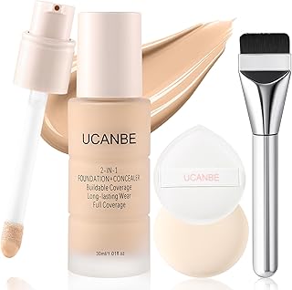 UCANBE Base líquida y corrector 2 en 1, juego...