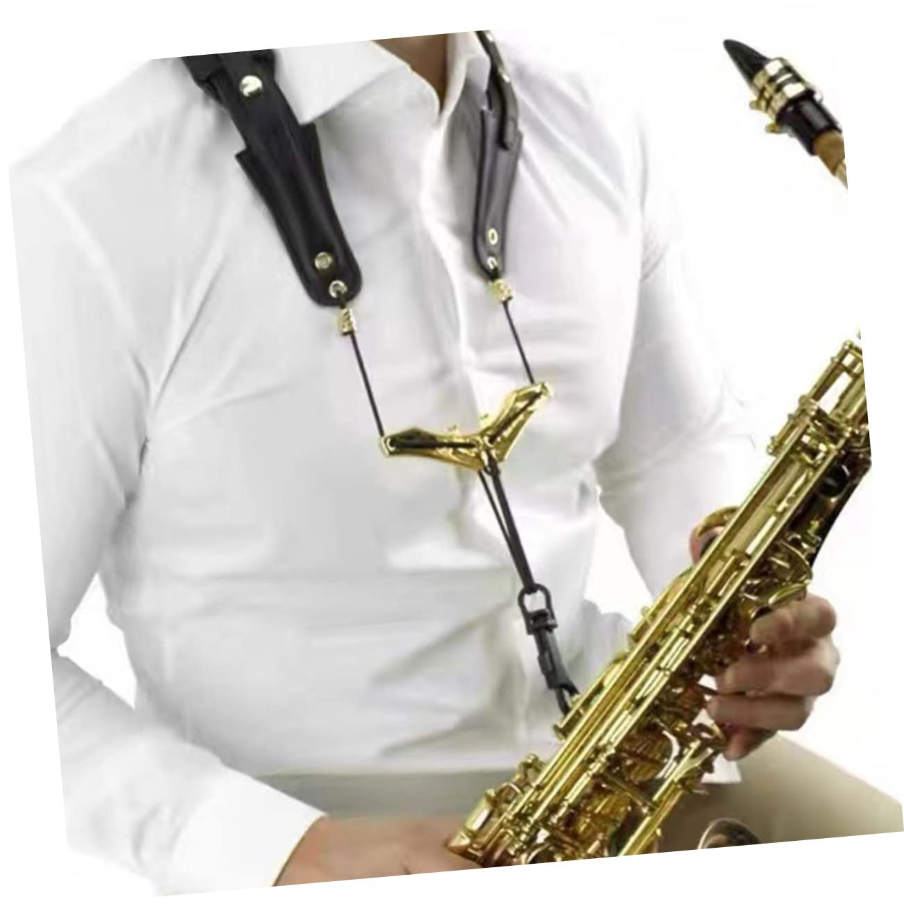 Abaodam 1pezzi Tracolla per Sassofono Cintura Portatile per Sassofono Accessorio per Materiale di Traspirante Assorbe Sudore Ammortizzazione Facil Trasportare Usare