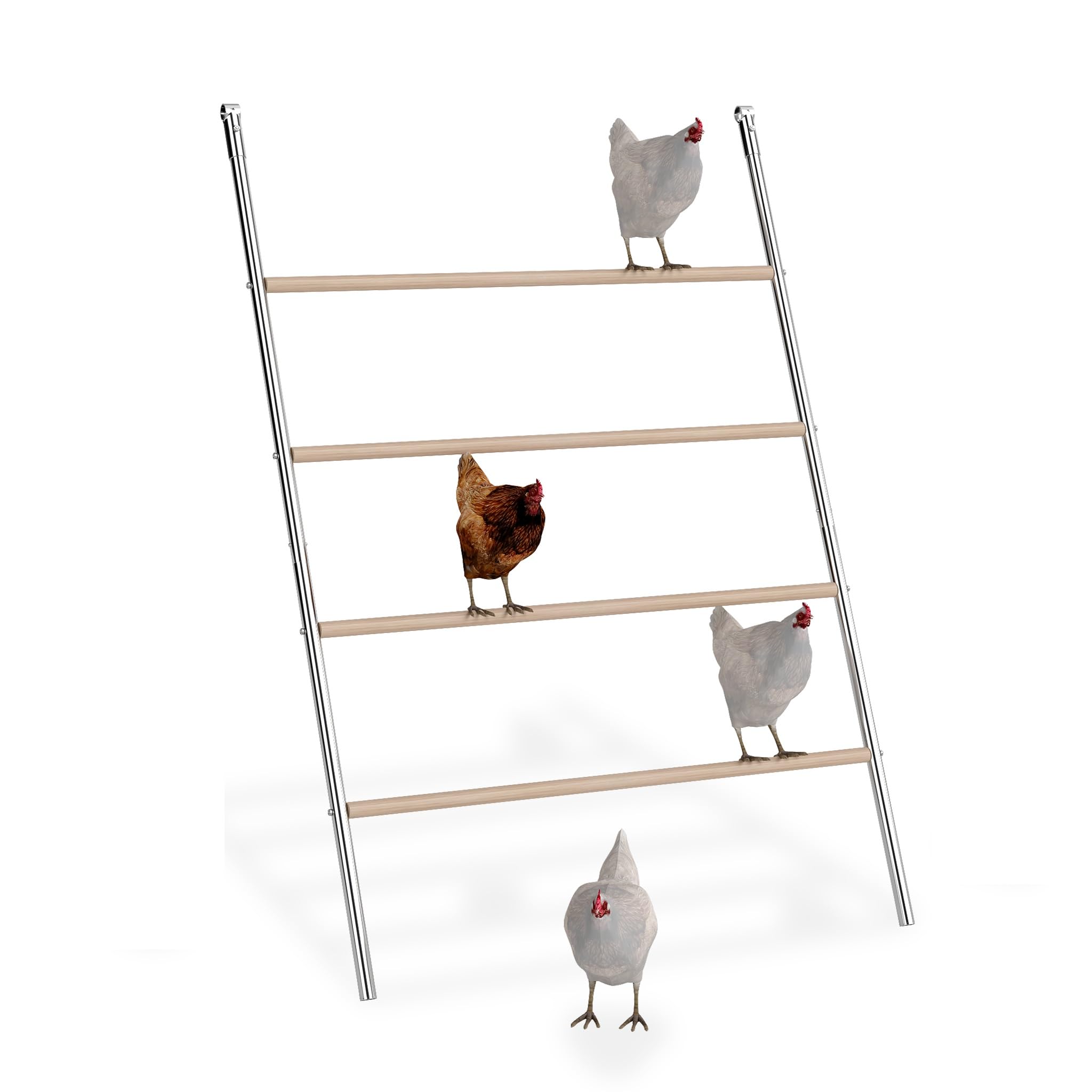 FIVMEN Scala di seduta per polli, 4 livelli, in legno, per pollaio, per pollo, parco giochi, polli, accessori per pollaio