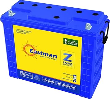 Eastman Tubular Conventional Battery, Recyclable Tall Tubular Inverter Battery for Home, Office & Shops. 180 AH, Multicolour