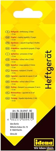 Miniatura 4 de Idena 300947 Grapadora para grapas Tamaño 24/6 Capacidad 25 Hojas Gris