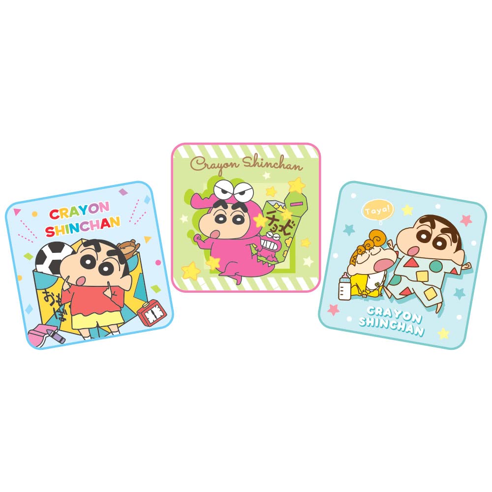Shin shin様LINEN & DECOR×avec deuxclefs Tees Factory Crayon Shin-chan Handkerchief Towel 3-Piece Set, Mix
