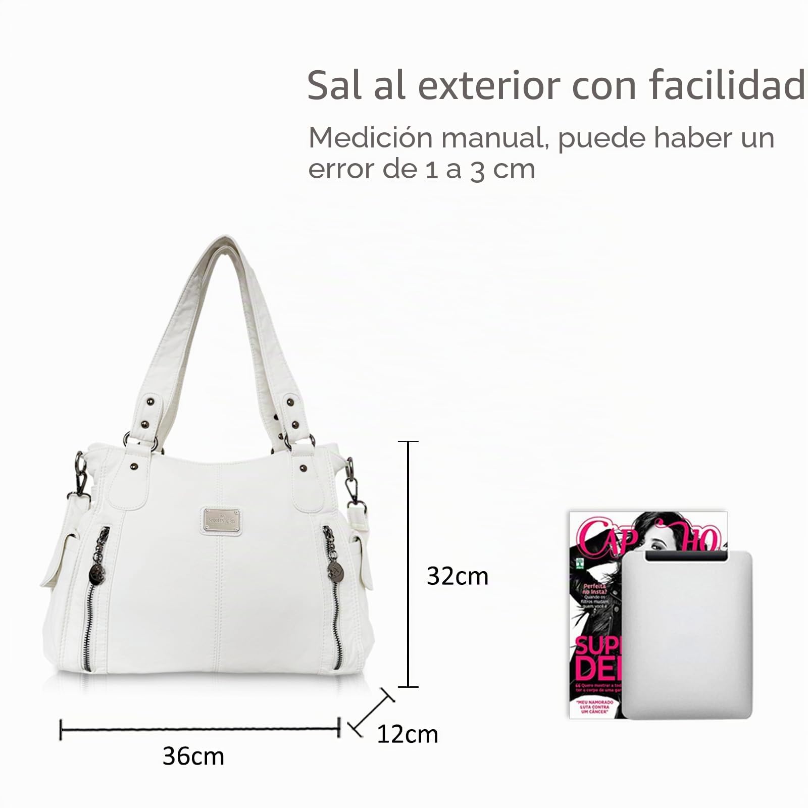 NICOLE&DORIS Moda Grande Bolsos de Mujer Bolso Señora Tote,Bolso de Hombro de Suave PU Cuero Bolso Bandolera bolsa de trabajo