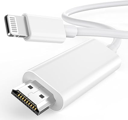 Apple MFi Certified Apple Lightning to HDMI Cable Adapter for iPhone to TV, 1080P Digital AV Adapter Sync Screen Connector Compatible for iPhone 14 13 12 11 Pro Max XS XR X 8 to TV Projector Monitor