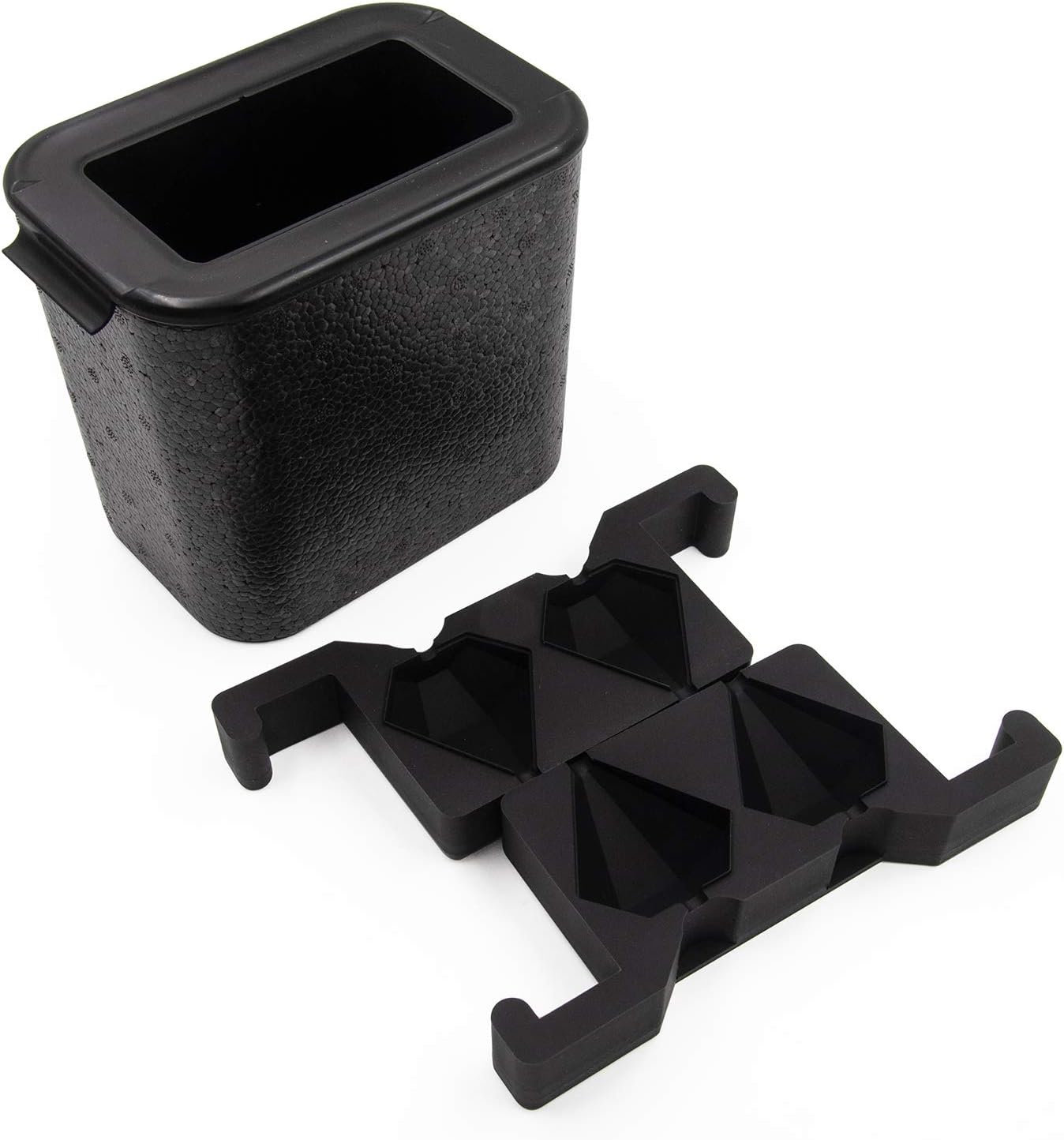 Large Crystal Clear Ice Cube Tray Make Jumbo Clear Ice Cube Silicone - 2Pcs Ice Diamonds 2.4 inch