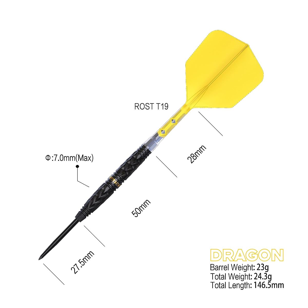 CUESOUL Chiński zodiak Steel Series 20 g/21 g/22 g/23 g/24 g 90% wolframowy zestaw rzutek ze zintegrowanym lotem ROST T19
