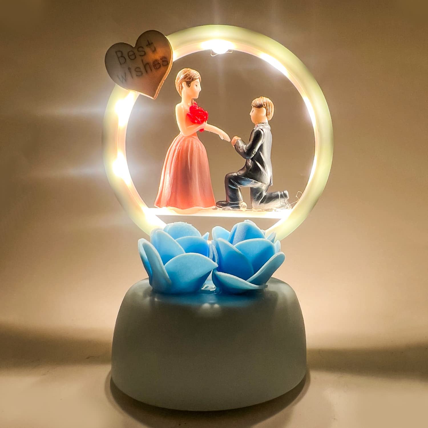 Statue de couple d'amour veilleuse pour décorer le salon cocooning