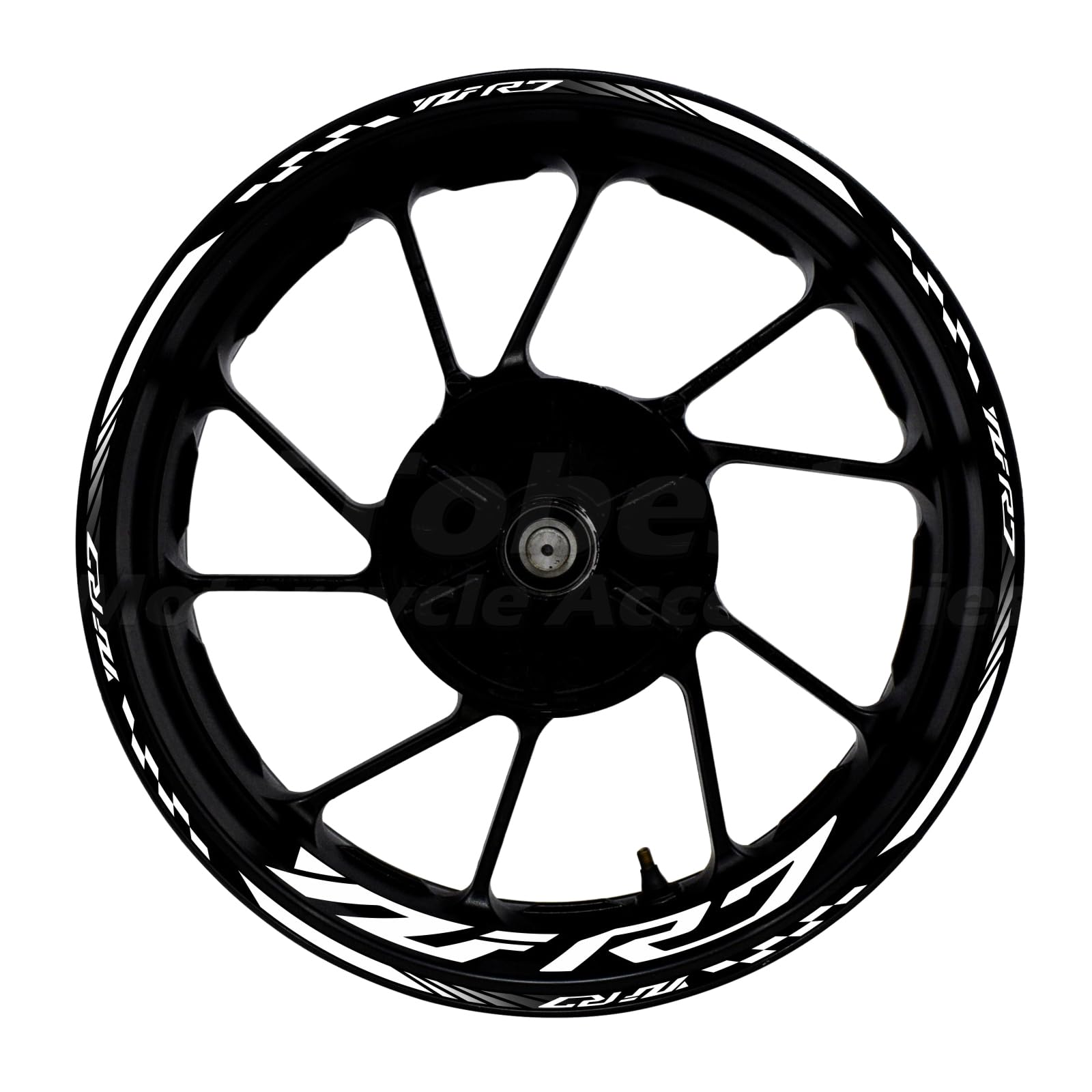 Awonderful Kit de rayas reflectantes para rueda de motocicleta, calcomanías de vinilo para llantas compatibles con Yamaha YZF R7 2022-2024 (blanco)
