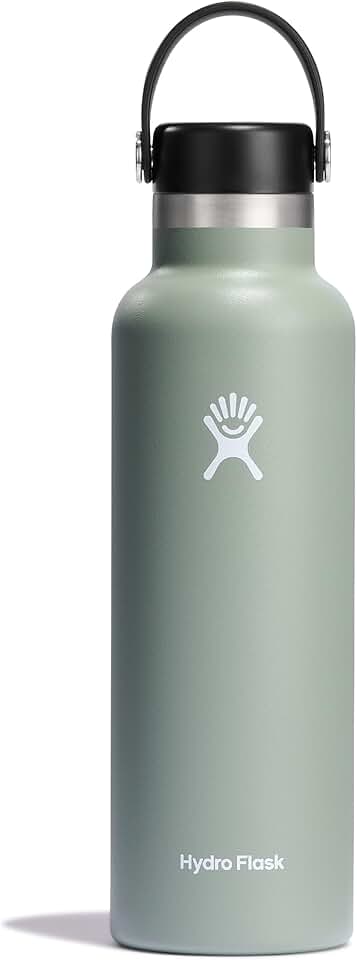 Water Bottle - Insulated Stainless Steel - Non Spill, Leakproof in 21 Oz Agave Green