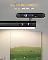 Vista 5 de GOVSSING Luces de imagen para pared, batería recargable de 4000 mAh, luz inalámbrica con control remoto, 3 temperaturas de color y brillo ajustable