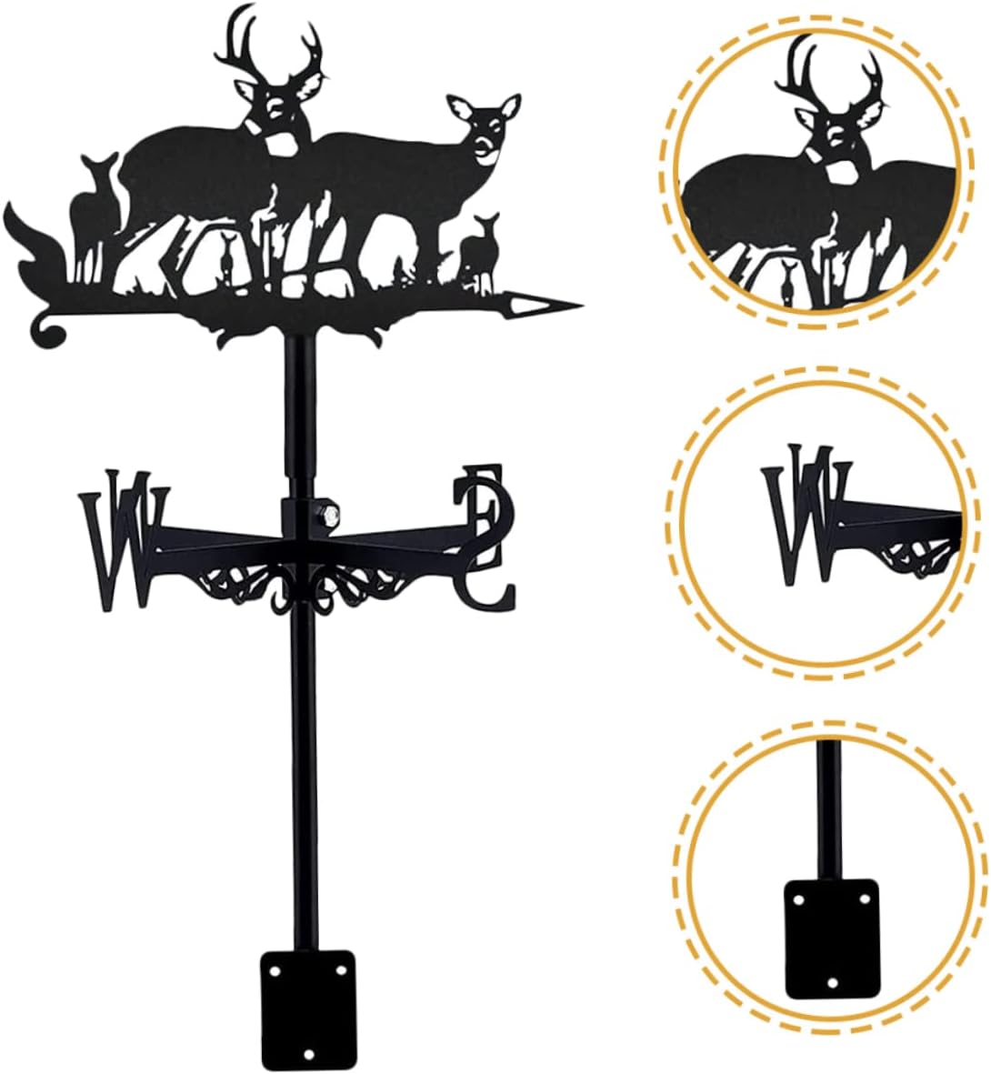 1 Set Weather Vane Decoration Garden Decor for Outside Wind Vane Indicator Weather Vanes Direction Deterrent for Garden Large Christmas Weather Vane Outdoor Decor