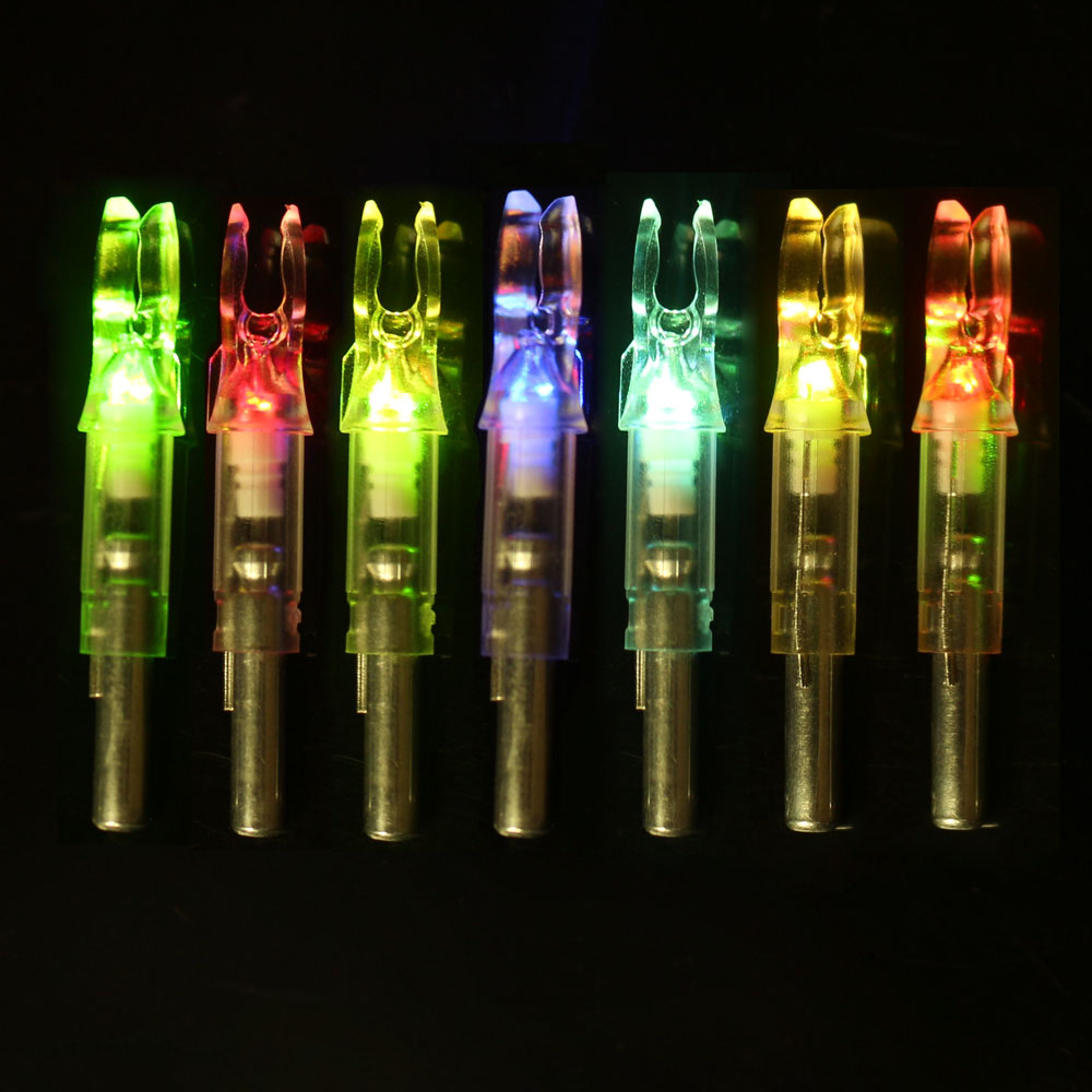 Lot De 5 Pointes De Flèches Lumineuses Pour Arc - Diamètre 6.2mm Ou 7.6mm - Allumage Automatique - Chasse Et Tir - 9