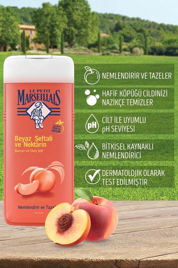 Le Petit Marseillais Beyaz Şeftali ve Nektarin Duş Jeli 650 Ml