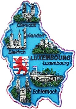 3D Map Style Luxembourg Fridge Magnet Souvenir Gift Magnetic Sticker Collection