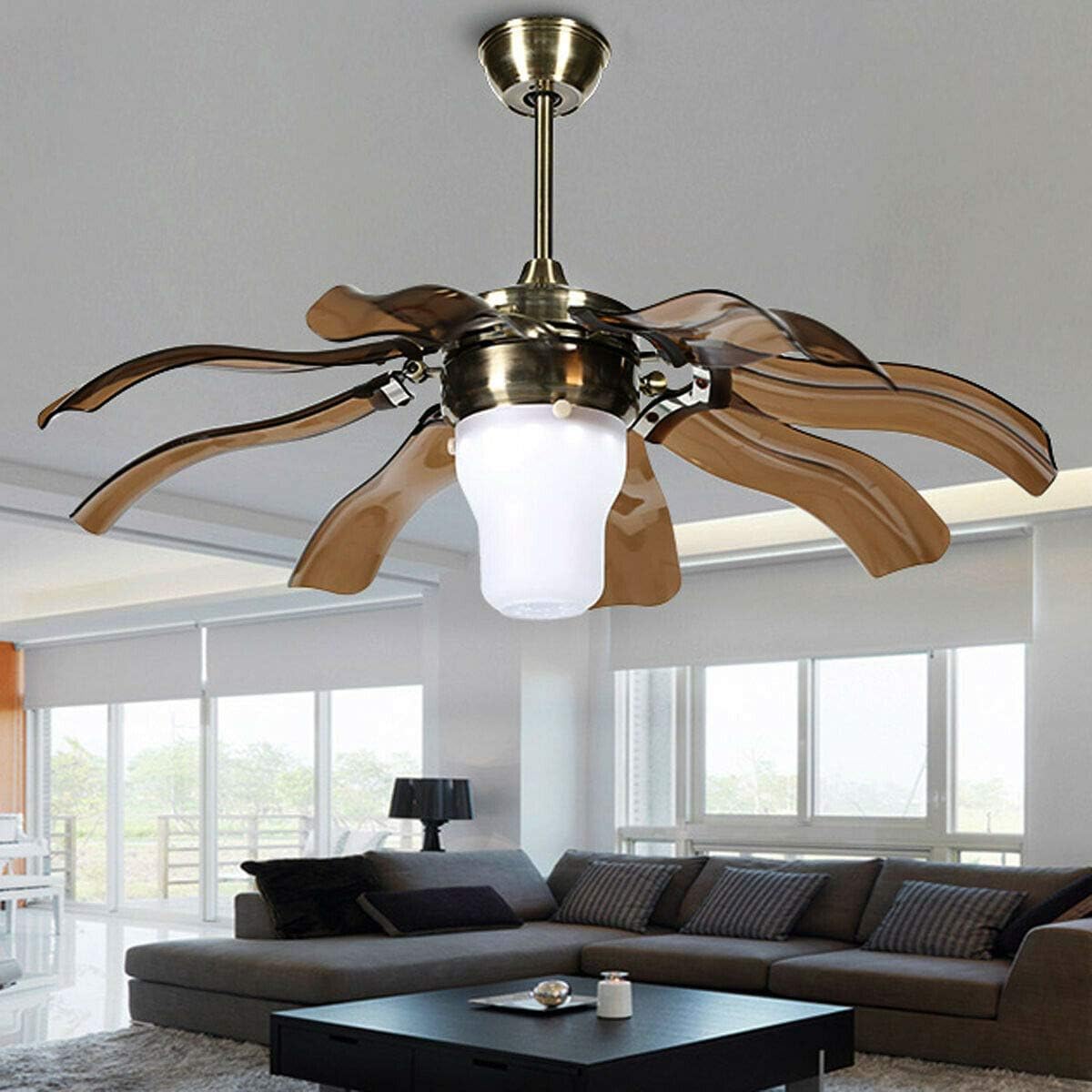 Limited Tengchang 42 LED Ceiling Fan with Light & Remote Control Modern Style Collapsible Home Decor