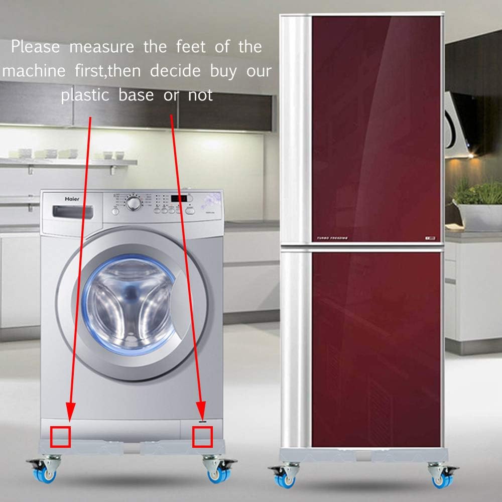 JY Hong Cheng Washing Machine Stand Multi-functional Front Load Movable Base Dolly Top Freezer Refrigerator Base with Wheels