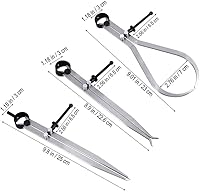 Vista 3 de Big Horn 19053C Juego de 3 piezas de calibrador de resorte/divisor de 8 pulgadas