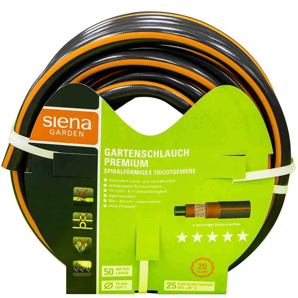 Siena Garden Premium - Tubo da Giardino, 19 mm (3/4"), Rotolo da 50 m