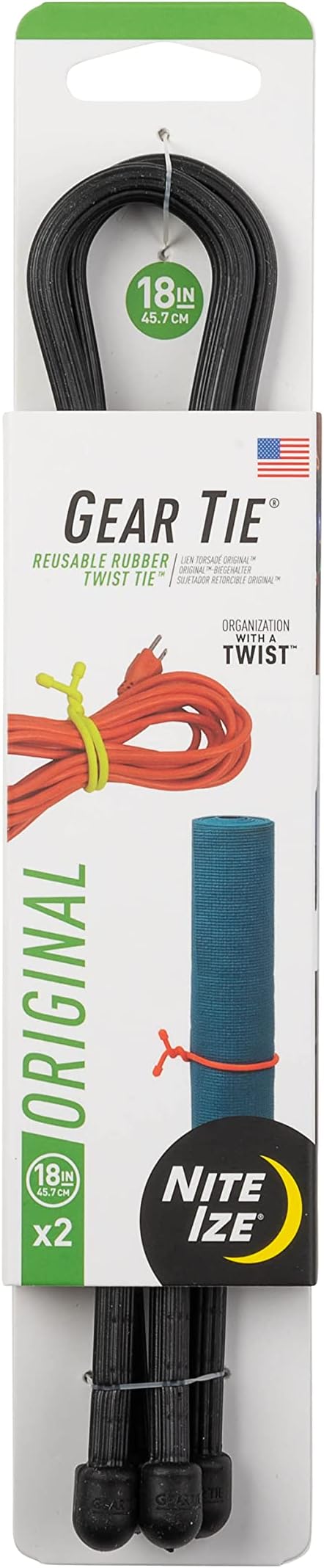 Nite Ize Gear Tie Reusable Rubber Twist Tie